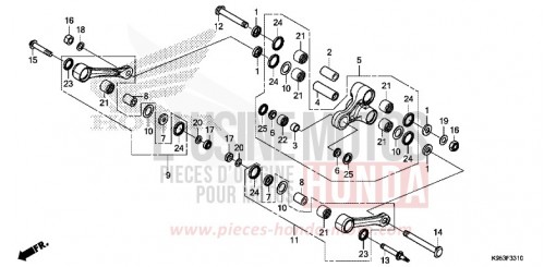 BRAS DE COUSSIN CRF250RJ de 2018